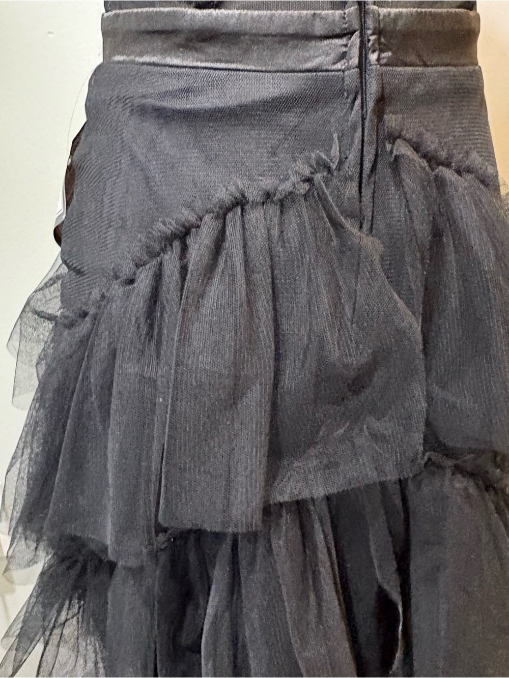 City Studio Black Juniors' Tiered Tulle Asymmetrical Party Dress Sz 3 Whimsigoth - Picture 6 of 15